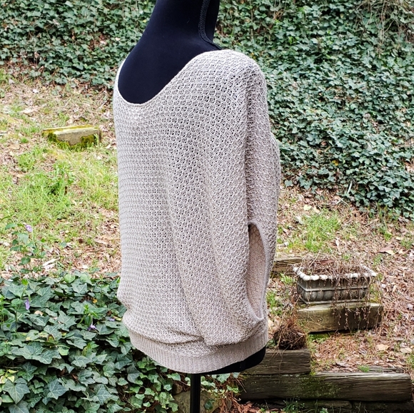 Free People Lurex Swit Lace Front Knit Top - Picture 7 of 14